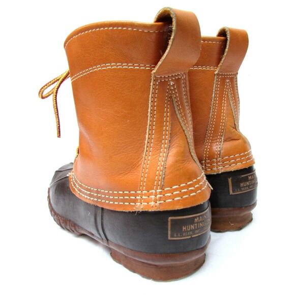 Vintage LL Bean Maine hunting shoe women's size 7 brown duck boots - Picture 5 of 12